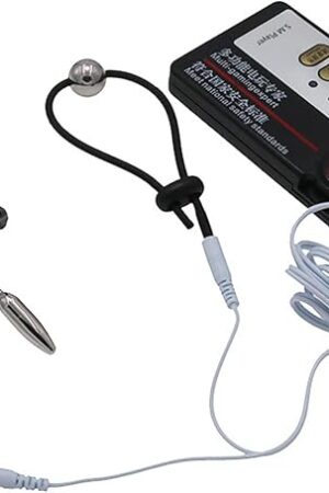 Electrosex Silicone Penis Ring Cockring Estim Stainless Steel Urethral Dilators Penis Plug Prostate Glans Stimulator Masturbation Sex Toys for Men Beginners Couple