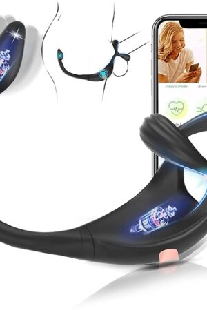 Vibrating Penis Ring, Mini Prostate Massager and Groin Stimulator, Sex Toys for Adult Men, Remote Anal Penis Plug, Vibrating Ring for Men, Vibrator for Men