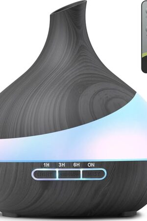 500ML Essential Oil Diffuser: Aroma Diffuser with Remote Control for Hotel Spa Yoga Room - Humidifiers for Bedroom with 14 Colors LED Night Light for Kids/Women Home Relaxation