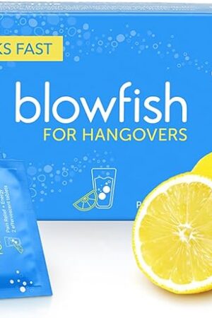 Blowfish for Hangovers - Fast Hangover Relief in 15 Minutes | Headache Relief, Energy, and Hydration in One Step | Single Box
