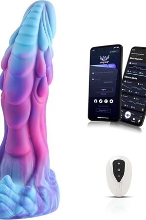 Vibrating Dildo, Wildolo APP/Remote/Key 3 in 1 Control Vibrator Dildo, Flexible Anal Dildo with 10 Vibration Modes & Wireless APP Control, Rechargeable Adult Sex Toy for Couple and Women