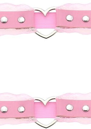 Women's Lace Garter Belt Adjustable Heart-Shaped Thigh Garters Gothic Punk Leg Ring Suspender 2pcs