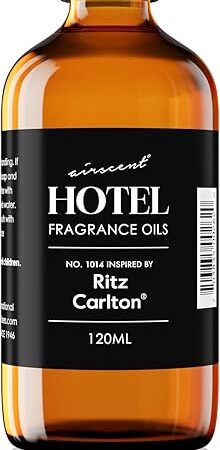 AirScent Hotel Diffuser Oil No. 1014 Inspired by The Ritz Carlton Hotel Scent - Premium Fragrance Oil for Ultrasonic and Waterless Diffusers and Crafting - 120 mL, 4 fl oz Glass Dropper Bottle