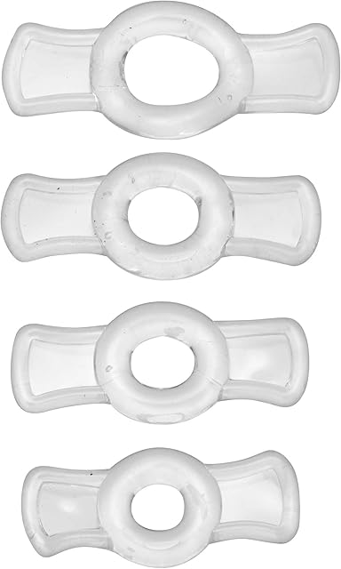 Endurance Constrictive Penis Ring Set, Clear
