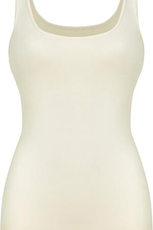 Womens Tummy Control Shapewear Tank Tops Scoop Neck Seamless Compression Tops Body Shaper Camisole