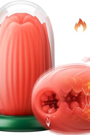 4 in 1 Male Masturbators Sex Toys for Men-Male Vibrator with Heating Rod & Realistic Fleshy Touch & 6 Vibration Modes Male Strokers Penis Masturbator Vibrating Pocket Pussy for Men