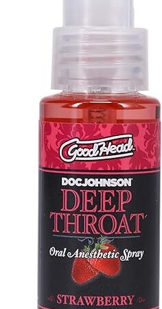 Doc Johnson GoodHead - Deep Throat Spray - Numbs Throat - Relaxes Gag Reflex - Sweet Strawberry - 2 fl oz(59 ml)