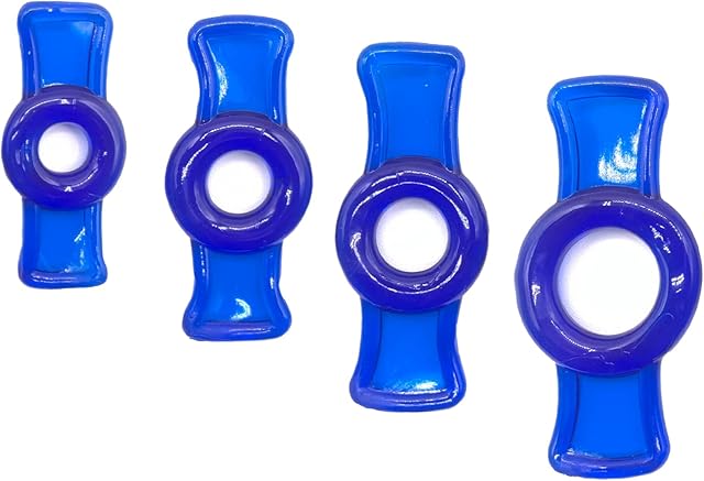 Constriction Rings 4-Pack Blue Stretchy Handles One of Each Size