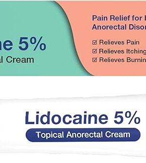 WELMATE - 5% Lidocaine Numbing Cream, 2oz (60g) - Maximum Strength Lidocaine Cream - Hemorrhoid Relief - External Use Anesthetic, Vitamin E - Child Resistant - Topical Skin Care, HSA & FSA Eligible