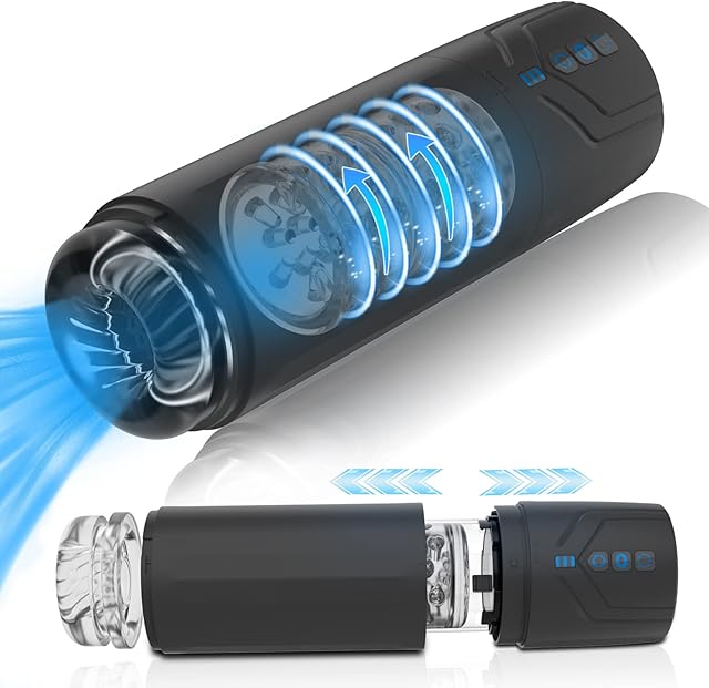 2 in 1 Automatic Male Masturbator Penis Pump Removable Male Masturbators with 7 Rotation & 7 Suction Modes Pocket Pussy Strokers Waterproof Adult Blowjob Machine Male Sex Toys for Men