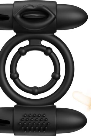 3 in 1 Vibrator for Couple, Vibrating Cock Ring with 10 Modes, Men's Penis Vibrators Clitorals Stimulator for Women, Sex Novelties Adult Sex Toys Games