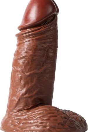 15.1 Inch Huge Thick Dildo Realistic,5.1 Inch Diameter Extra Wide Fat Massive Dildo with Suction Cup,Super Large Brown Adult Sex Toys for Women Men Couples Games