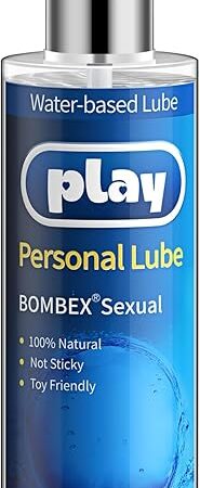 BOMBEX Water Based Lube 86 Fl Oz - Personal Lubricant, Long-Lasting Sex Lube for Men, Women, and Couples, Toys Friendly Gentle Natural Lubricants, Smoothly Anal Lube, Non-Staining