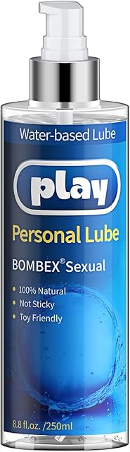 BOMBEX Water Based Lube 86 Fl Oz - Personal Lubricant, Long-Lasting Sex Lube for Men, Women, and Couples, Toys Friendly Gentle Natural Lubricants, Smoothly Anal Lube, Non-Staining