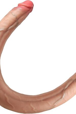 195" Double-Ended Dildo for Lesbian, GayCouples ? Long Flexible Silicone Double Dong Realistic Extra Thick Penis Double Head Long Adult Toy Vaginal Stimulator