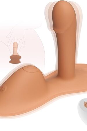 Vibrator Sex Toys, Sit and Ride Clitoral Anal G Spot Adult Sex Toys with 9 Vibrating Modes, Dildo Vibrator Remote Control Anal Dildo Pleasure Tools for Female