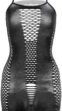 Women Sexy Lingerie Fishnet Babydoll Mesh Mini Dress Chemise