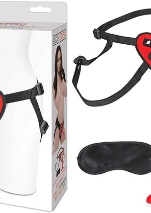 Electric Eel Inc. 82344: Lux Fetish Red Heart Harness & 5In Dildo