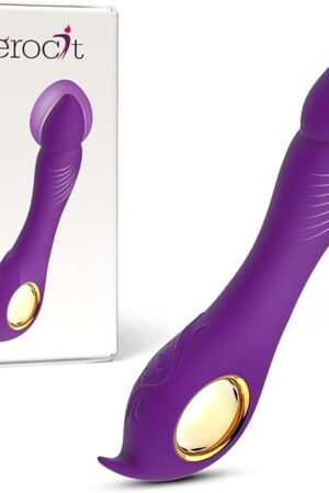 Inflatable Dildo Vibrator with G-Spot Tip 5 Inflation Level 9 Vibration Modes Rechargeable Waterproof Silicone for Clitoral & Vaginal Massage