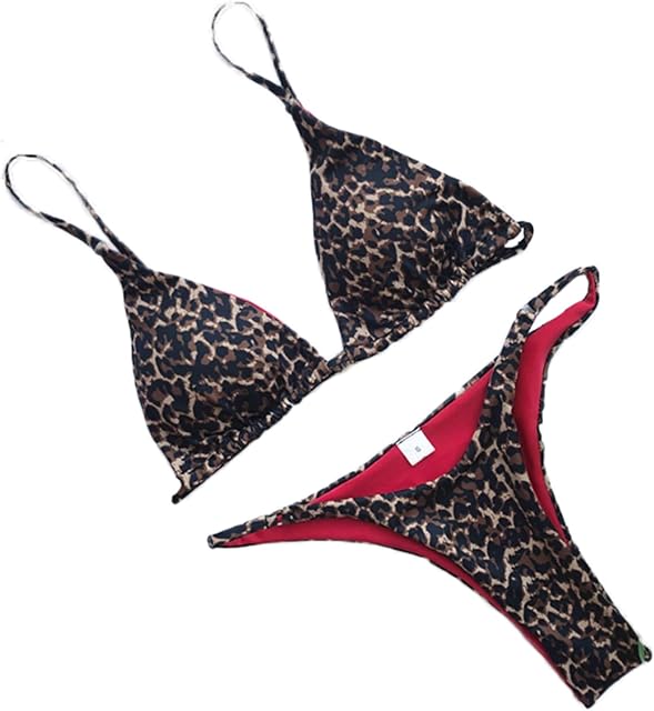 Women's Sexy Leopard Lingerie Set Matching Bra and Panty Set