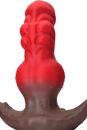 Anal Plug with Big Knot Butt Plug with Safe T-Base Mixed-Color Silicone Prostate Massager Monster Dilator Sex Toy for Women Men Masturbation (M)