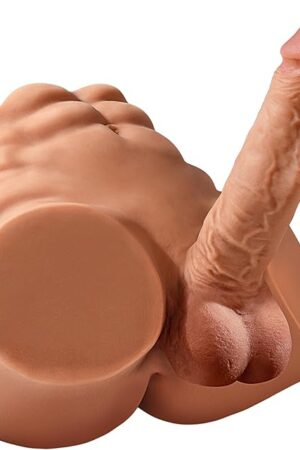 68LB Male Sex Doll with Dildo, Adult Torso Sex Doll Toys with 708in Huge Dildos for Women Masturbation, Unisex Masturbator Sex Toy with Penis Tight Anal for Gay Les Men Couple