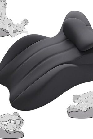 Butt Cushion for Couples, Ergonomic Memory Foam Wedge Pillow, Modern and Simple Style, Suitable Waterproof Pillow for Intimacy Home Sitting Lounging Pregnancy Use(Black)