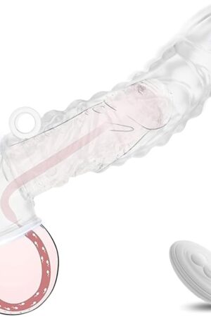 Vibrating Penis Sleeve,Penis Extender Reusable Realistic Remote Control Couples Vibrator,Adult Sex Toys,10 Powerful Vibration Cook Ring Adult Sex Toys