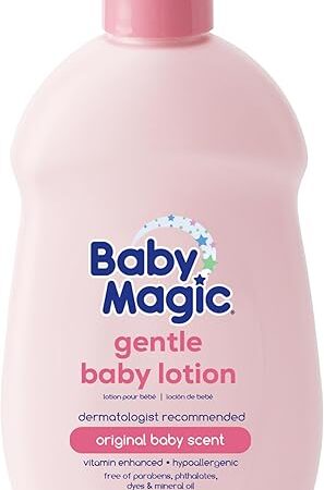 Baby Magic Gentle Baby Lotion 9oz Vitamins & Aloe Free of Parabens, Phthalates, Sulfates and Dyes, Camellia Oil & Marshmallow Root, 9oz (Pack of 1)