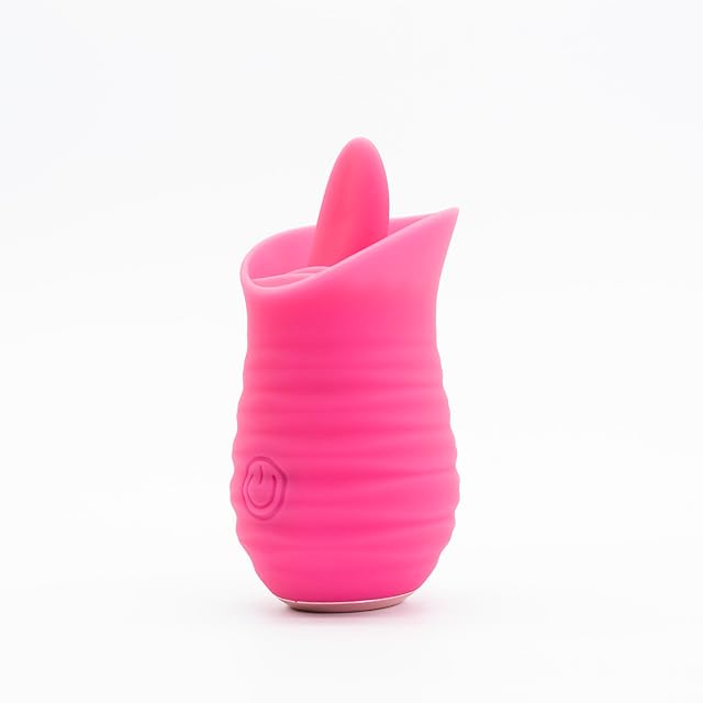 Clitoral Licking Vibrator Rose Sex Toy for Women, 2 in 1 Clitoral Nipple Stimulator with 10 Tongue Licking & 10 Vibrating Modes, Female Adult Sex Toys Anal Clit G Spot Vibrators for Sexual Pleasure