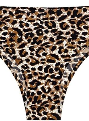 Women's Thongs Silk Leopard Print Thongs Sexy Seamless G Strings Tanga Low Rise Panties Underwear