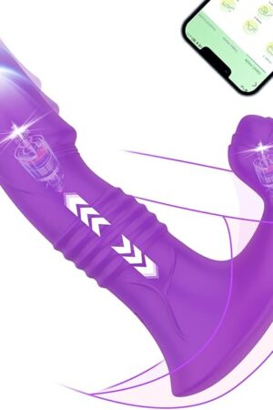 APP Remote Control Vibrator-Dual Motors Rose Sex Toy with 9 Vibrating Mode Adult Toys for Women,Rose and Finger Shaped Wearable Clitoral G Spot Vibrator Couples Sex Toys for Adult Game Women Pleasure