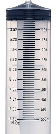 CleanStream 500 ML Enema Syringe with Tube for Anal Cleansing Tapered Tip for Easy Insertion - 500 ml, Clear