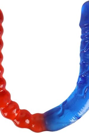 17 Inch Double Ended Dildo?Flexible Anal Beads for Lesbian, Anal G-spot Stimulator Long Penis Soft and Flexible with Veins and Glans Adult Sex Toys for Women Men Couple