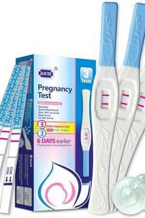 DAVID Pregnancy Test Early Detection HCG Test for Fertility Women, Over 99% Accurate and Reliable Results, Pruebas De Embarazo 6 Days Before Missed Period 6 Count