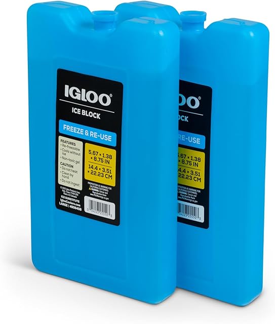 Igloo Maxcold Ice Blocks, Long Lasting Cold Freezer Ice Packs