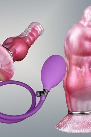 Inflatable Butt Plug Dildo Anal Sex Toys with Detachable Needle Silicone 6.5 Inch Anal Plug Expand Trainer Front Backdoor Dildo for Gay Women Men Couples Fake Penis Massager Anus Training Sex Toy
