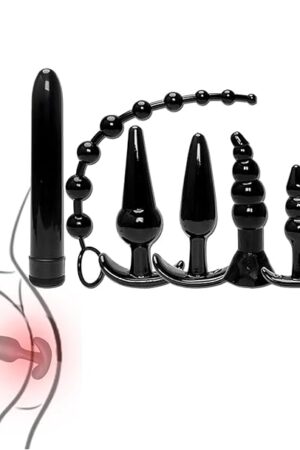 Anal Butt Trainer Kit,Anal Plug Set 7 PCS Silicone Butt Plugs Sex Toy Anal Training Kit BDSM Restraint Sex Set Anal Dilation G Spot Anal Sex Adult Toy Dildo Anal Training Set Couple Extreme Sex Toys