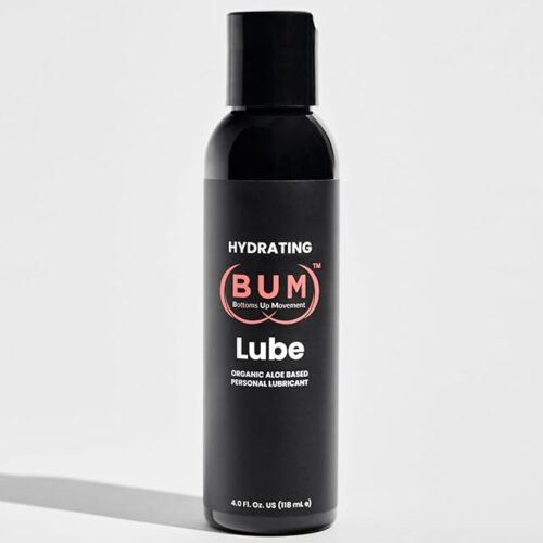 (Bum) Water Based Lube - Organic Aloe Personal Lubricant and Vaginal Moisturizer, Uber Hydrating, pH Balanced, Fragrance Free, Hypoallergenic, Condom Compatible, for Men, Women, Couples, 4oz