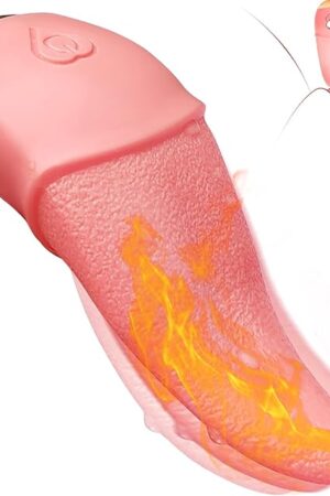 Clitoral Licking Vibrator, Heated Tongue Vibrator with 10 Vibration Modes, Tongue Toy for Women G Spot Clitoral Stimulator Nipple Toys, Vaginal Anal Breast Vibrator Adult Toys for Women Couple