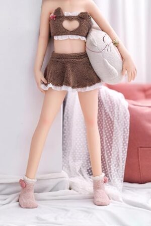3.3FT Sex Dolls Flat Chest Full Size Sex Doll Adult Sex Toy Lifelike Flat Breast Sex Doll Female Torso Metal Skeleton Life Size Sex Doll, Fun Sex Toy TPE Silicone Sex Doll Full Body