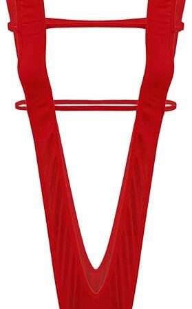 Womens Sexy Minimal Cover V Shaped Hollow Out G-String Bikini Sling Shot Lingerie Nightwear