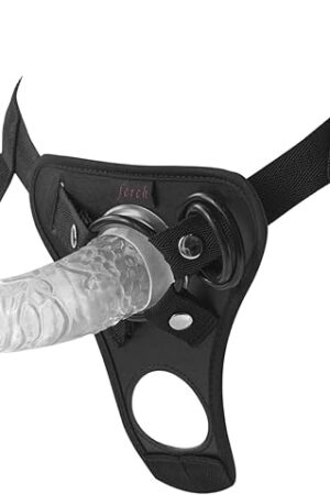 Harness & Strap-On Set, Wearable Sex Strap-on with 7.87 Inches Jelly Dildo, Adult Sex Toys for Female Masturbation and Lesbian