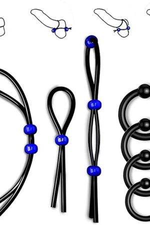 Adjustable Cock Ring Set Male Silicone Penis Rings 7 Different Sizes, Penis O-Ring Sexual Stimulation Device for Enhanced Erectile Function Powerful Machine Male Erection Stronger Mens Sex Toys