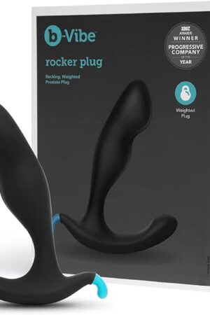 b-Vibe Rocker Anal Plug - Prostate Rocking Butt Plug, Silicone Anal Toys for Adults - Black