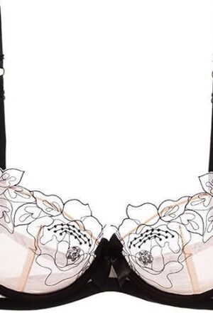 Women's Sexy Lace See Through Bra Tops Spaghetti Straps Underwire Push Up Brassiere Nightwear