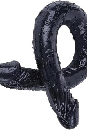 9.25" Double Ended Dildo for Women & Couples  Realistic Flexible Jelly Sex Toy with Veins, Dual Heads & Soft Bendable Core  TPE Strapless Toy for Anal & Vaginal Play  Beginner Friendly