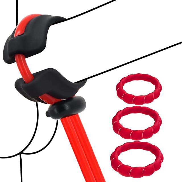 Cock Ring Adjustable Penis Ring Set Silicone Soft Stretchy Male Sex Toys Adult Toys Cockring Cock Sexual Stimulation Device Ring for Erection Enhancing Long Lasting Stronger (RED)