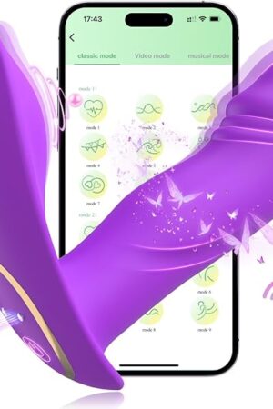 APP Remote Control Wearable Vibrator - G Spot Vibrators with 9 Vibration Modes 2 Powerful Motors & Dual Stimulation Waterproof Dildo Panty Vibrator Adult Sex Toys for Women Couples (PURPUL-2)