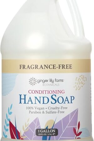 Ginger Lily Farms Botanicals All-Purpose Liquid Hand Soap Refill, Fragrance Free, 100% Vegan & Cruelty-Free, 1 Gallon